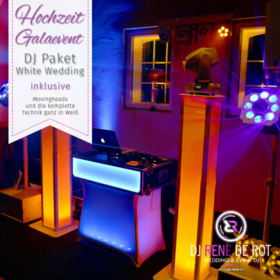 DJ Paket White Wedding | Professionelle Eventtechnik | DJ René de Rot