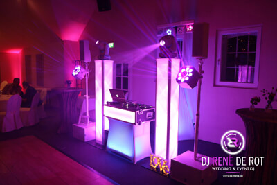 Technikaufbau | DJ René de Rot | DJ Oldenburg | White Wedding Setup