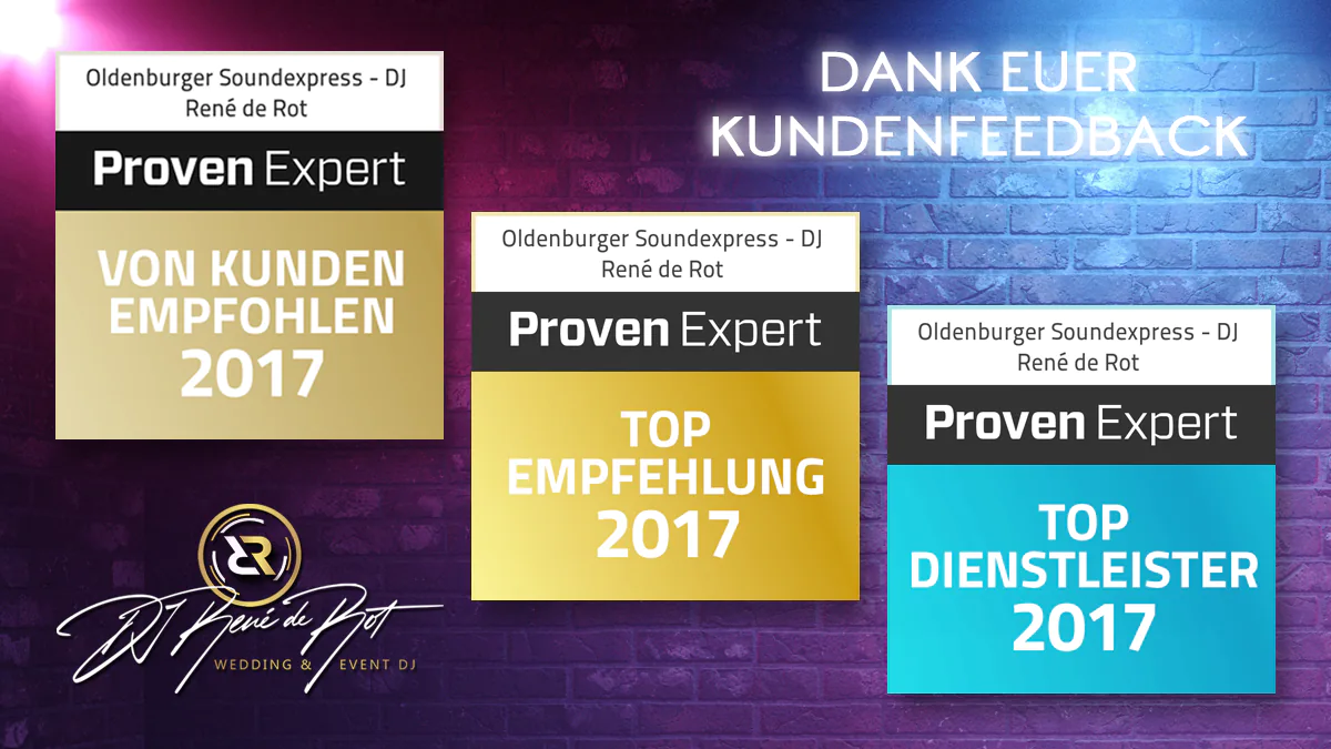 Auszeichnung DJ René de Rot ProvenExpert