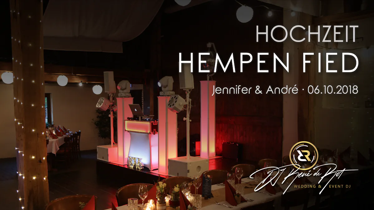 Hochzeit in der Hempen Fied Scheune mit DJ René de Rot