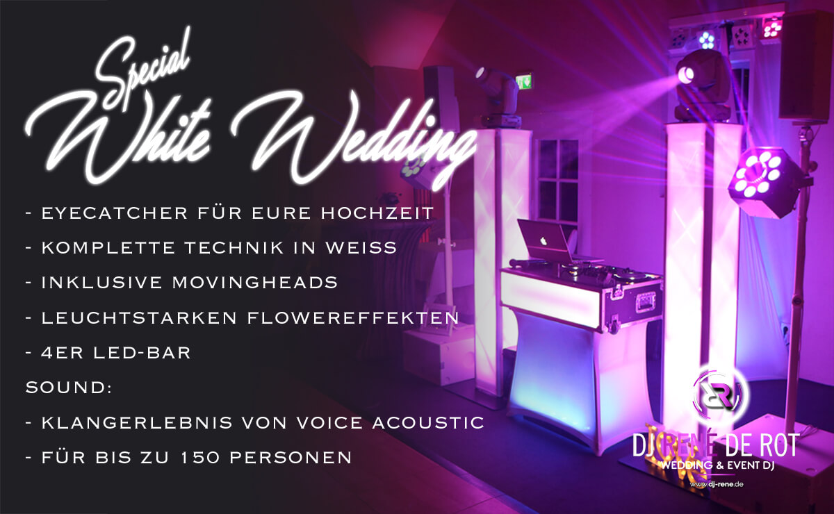 Hochzeits-DJ Oldenburg | White Wedding | DJ René de Rot | DJ Hochzeit Oldenburg | DJ Bremen | DJ Ammerland | DJ Ostfriesland | DJ Rastede